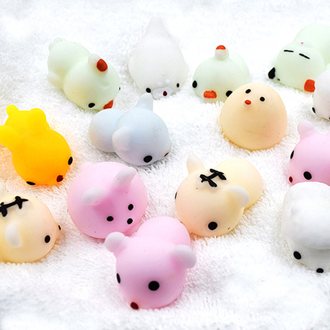 27 couleurs Mini mignon anti-Stress balle presser jouet soulagement du Stress spongieux Animal chat lapin nuage jouets drôle cadeau pour enfants adultes ► Photo 1/6