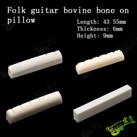 Véritable écrou en os fendu pour guitare acoustique Folk, 1 pièce, 48mm/42MM/43MM x 6MM x 9MM ► Photo 1/5