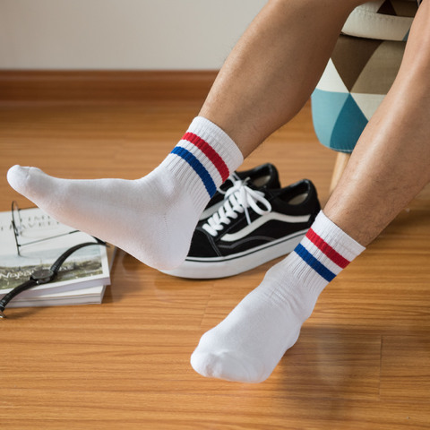 Chaussettes mode chaussettes Vintage chaussettes de sport courtes chaussettes en coton massif décontracté Streetwear chaussettes courtes pour homme fille Cool chaussettes Tube ► Photo 1/5