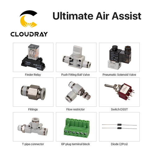 Cloudray-ensemble ultime d'aide à l'air, pour Machine à graver avec découpe Laser CO2 ► Photo 1/6