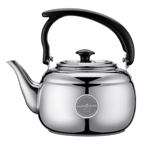 Théière en acier inoxydable 1 litre, bouilloire à café et thé, cuisinière à Induction, théière pour bureau, eau chaude rapide, meilleur cadeau ► Photo 1/6