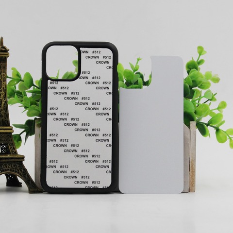 5 pièces Sublimation couverture de téléphone en caoutchouc TPU pour iphone12 mini 6 7 8 plus xs max 11 PRO xr avec inserts En Aluminium ► Photo 1/6