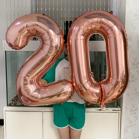 Ballons à l'hélium pour anniversaire, 32 pouces, figurines numériques, pour fête d'anniversaire, pour enfants, pour décoration, à Air ► Photo 1/6