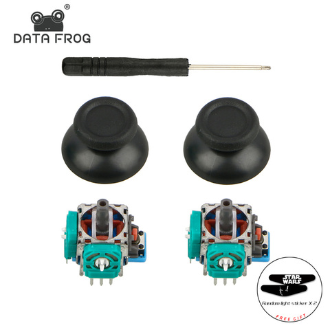 DATA FROG 2 x 3D analogique Joystick capteur Module potentiomètre pour Sony PS4 contrôleur + 2 bâtons de pouce pour PS4 Pro mince Gamepad ► Photo 1/6