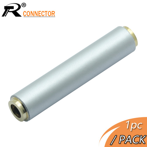 Boîtier métallique Jack femelle vers Jack 3.5, 1 pièce, connecteur Audio étendu, adaptateur droit pour écouteurs, 3 couleurs, 3.5mm ► Photo 1/6