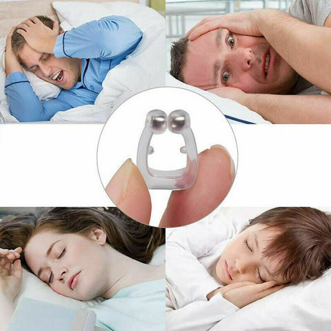 Pince-nez magnétique Anti-ronflement en Silicone, pince-nez Anti-ronflement, aide au sommeil, dispositif de protection contre l'apnée nocturne avec étui ► Photo 1/4