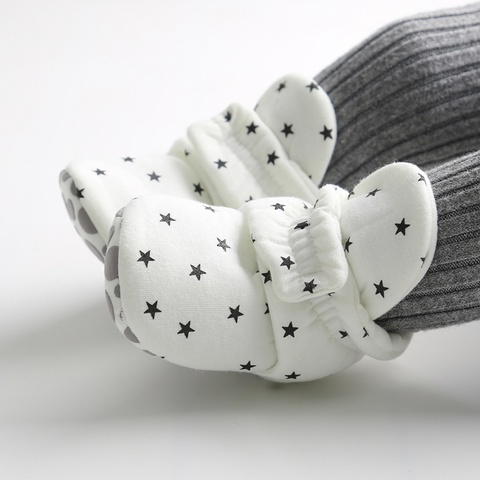 Star Print nouveau-né bébé chaussettes chaussures garçon fille enfant en bas âge premiers marcheurs chaussons coton doux anti-dérapant chaud bébé berceau chaussures ► Photo 1/6