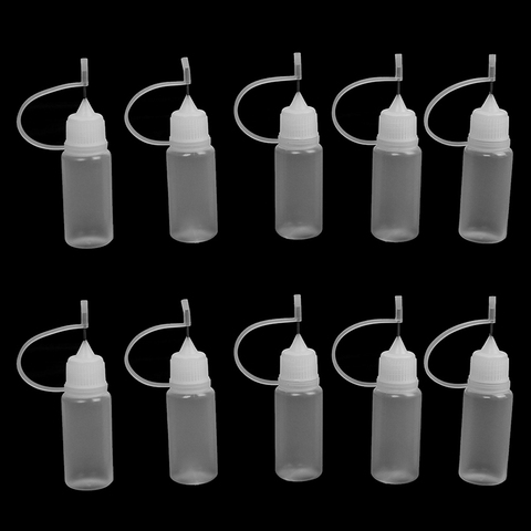 10 pièces bricolage outil 10ML colle applicateur aiguille presser bouteille pour papier Quilling bricolage Scrapbooking papier artisanat outil ► Photo 1/6