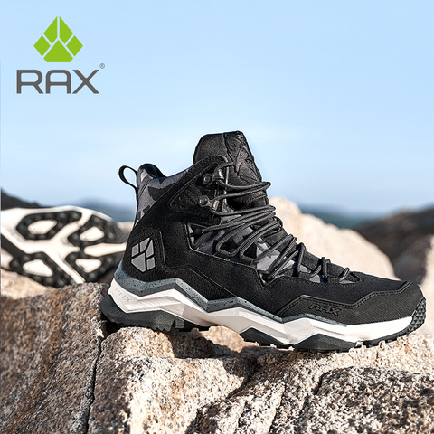 RAX hommes chaussures de randonnée hiver imperméable à l'eau en plein air Sneaker hommes en cuir Trekking bottes Trail Camping escalade baskets en cuir chaussures ► Photo 1/6