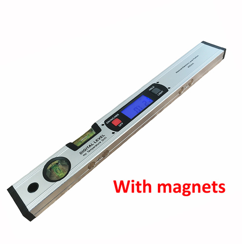 Inclinomètre de détecteur d'angle de rapporteur numérique de 400mm niveau électronique 360 degrés avec/sans aimants règle d'essai de pente d'angle de niveau ► Photo 1/6
