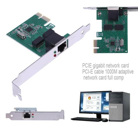 Carte de contrôleur réseau PCI Express PCI-E 10/100/1000Mbps adaptateur Lan RJ45 pour Bitcoin Litecoin pour l'exploitation minière BTC ► Photo 1/6