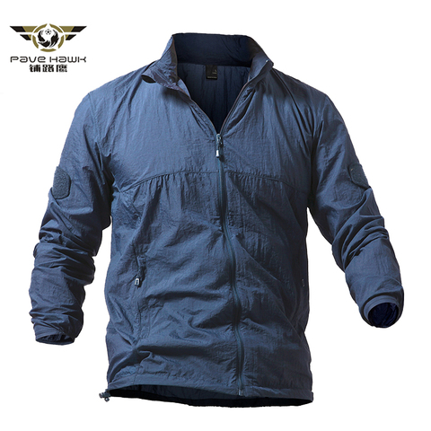 Veste imperméable pour hommes, veste militaire d'été mince, coupe-vent, séchage rapide, UPF 50 + imperméable respirant 4XL 5XL ► Photo 1/6