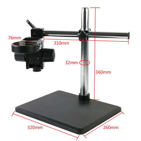 Microscope trinoculaire stéréo, Microscope binoculaire à support réglable, support de Table réglable, support de 76mm, bras de 76mm ► Photo 1/6