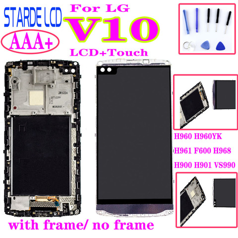 Original pour LG V10 H960 H960YK H961 F600 H968 H900 H901 VS990 H962 LCD écran tactile capteur numériseur assemblée avec cadre ► Photo 1/6