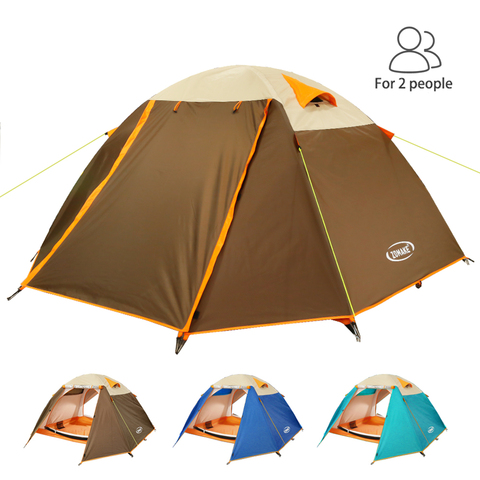 Tente légère de Camping de ZOMAKE pour 2 personnes, installation facile imperméable de tente de sac à dos grande pour l'alpinisme extérieur de randonnée ► Photo 1/6