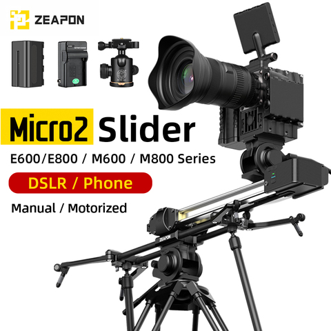 Zeapon Micro 2 E600 E800 M600 M800 DSLR caméra Rail curseur Ultra silencieux motorisé Double Distance piste curseur pour caméra ► Photo 1/6