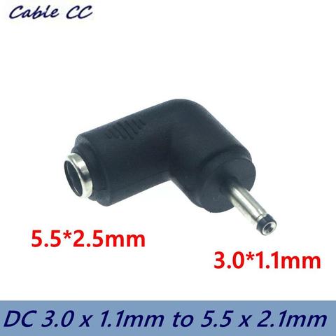 Prise adaptateur 90 degrés DC, 3.0x1.1mm mâle à 5.5x2.1mm femelle, pour Huawei S7 Acer W700 S3 S5 P3 Samsung Superbook ► Photo 1/4