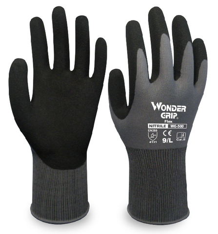 Gants de travail en Nylon Spandex gris, 6 paires, Micro mousse Nitrile, haute flexibilité, gaz d'huile, sécurité pour le jardinage ► Photo 1/6