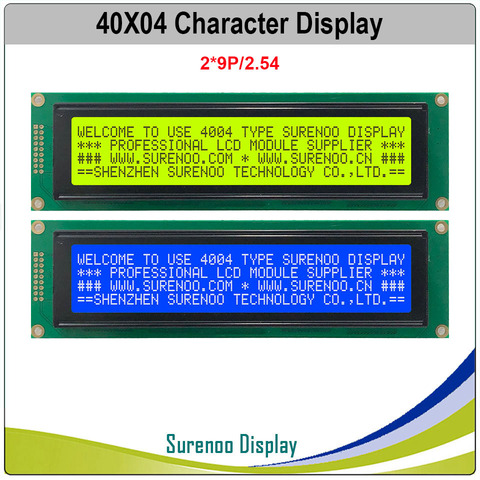 404 40X4 4004 caractère LCD Module écran d'affichage LCM jaune vert bleu avec LED rétro-éclairage intégré SPLC780D contrôleur ► Photo 1/3