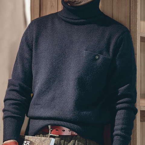 Pull tricoté à col de tortue pour homme, en cachemire solide, doux, surdimensionné, épais et chaud, haut en tricot élastique, nouvelle collection ► Photo 1/6