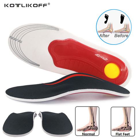 KOTLIKOFF – Semelles orthopédiques en gel premium unisexe, pour soutien d'arc de pied élevé ou plat, coussin 3D, pour femme et homme, orthopédique, pour douleurs ► Photo 1/6