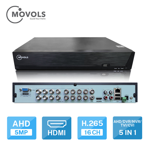 MOVOLS – enregistreur vidéo CCTV 16CH, pour caméra analogique AHD IP Onvif P2P 5MP H.265 SATA, support d'installation, 2 pièces HDD DVR ► Photo 1/5