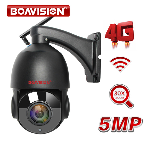 Camhi – caméra de surveillance dôme extérieure PTZ IP WIFI hd 5MP/4g, dispositif de sécurité sans fil, avec suivi automatique et ia, Zoom x30, Audio bidirectionnel et système infrarouge (80m) ► Photo 1/6