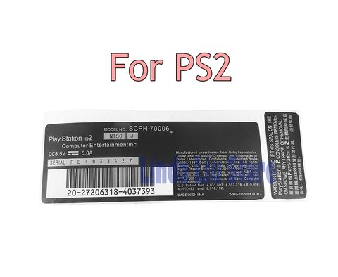 5 pièces de rechange hôte joint autocollant étiquette pour Sony Playstation 2 PS2 7W 9W 70000 90000 Console hôte joint ► Photo 1/1