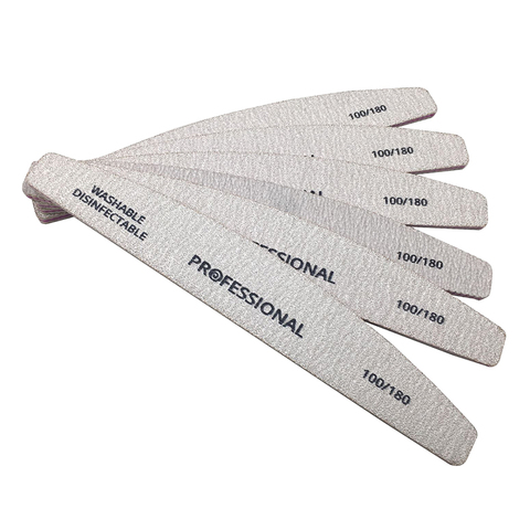 5 Pcs/lot limes à ongles professionnelles limes de ponçage d'art des ongles polissage courbe outils de manucure ensemble 100/180 tampon à ongles outil de Diagnostic ► Photo 1/6