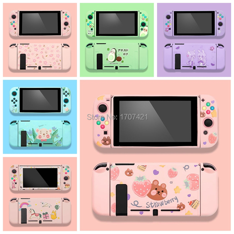 Pour les commutateurs NS JoyCons housse de protection colorée Coque extérieure de protection en TPU Console de commutation amovible Ultra mince ► Photo 1/6