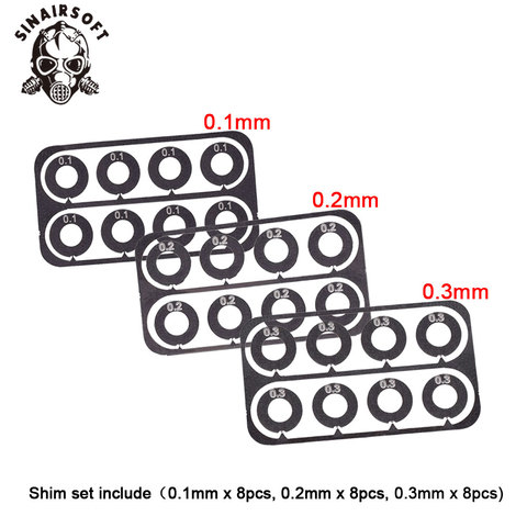 Cales de Super précision en acier inoxydable, adaptées à la boîte de vitesses, réglage du dégagement pour AEG Airsoft, accessoires de chasse et de Paintball ► Photo 1/5