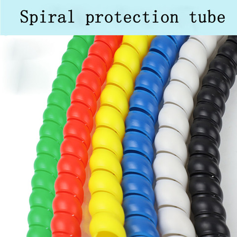 Gaine de câblage en spirale pour moto, manchon de câblage coloré, 1M, 8 à 32mm, manchons de câbles à enroulement ► Photo 1/6