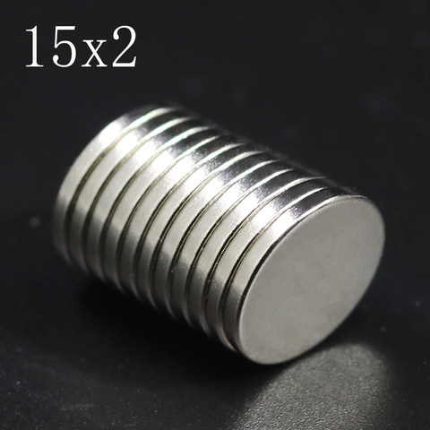 Disques magnétiques permanents Super puissants N35 en néodyme, 15mm x 2mm, lot de 10/30/100 pièces ► Photo 1/6