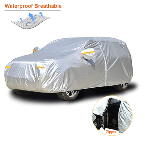 Kayme bâches de voiture imperméables protection solaire extérieure couverture pour voiture réflecteur poussière pluie neige prot ► Photo 1/6