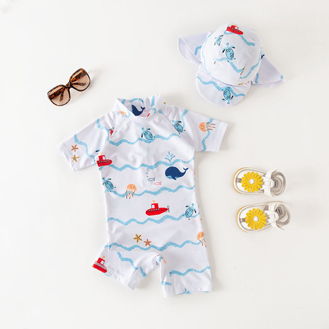 Voile bateau maillot de bain fille enfants filles natation UV Protection enfant vêtements de bain vêtements de plage bébé maillot de bain garçon ananas ► Photo 1/6