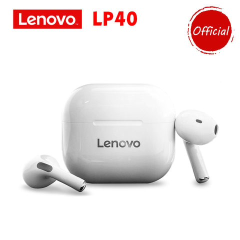 Lenovo – écouteurs Bluetooth semi-intra-auriculaires LivePods LP40 TWS, oreillettes authentiques sans fil avec commande tactile ► Photo 1/6