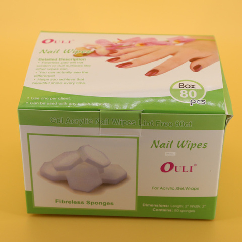 Éponges hexagonales pour ongles, 80 pièces, limes tampons, changement de couleur, vernis gel, outils de manucure ► Photo 1/3