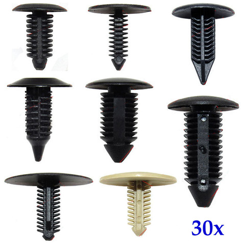 6mm 7mm 10mm en plastique Rivets véhicule universel Auto attaches voiture toit revêtement coffre couverture moulage garniture acoustique tapis de retenue Clips ► Photo 1/6