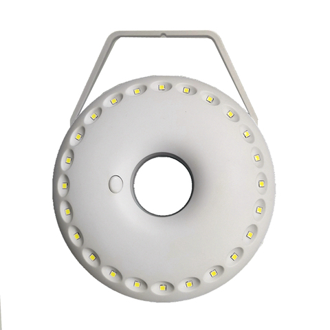 Lanternes suspendues de forme ronde à 24 led, lampes à piles AA, pour camping en plein air, pêche, réparation de voiture, éclairage à faire soi-même, KB501 ► Photo 1/6