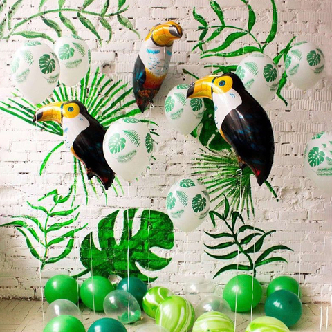 Ballons de dinosaures sur la Jungle, décorations pour fête prénatale, fête prénatale, anniversaire pour garçon, banderole Kdis, cadeaux ► Photo 1/5