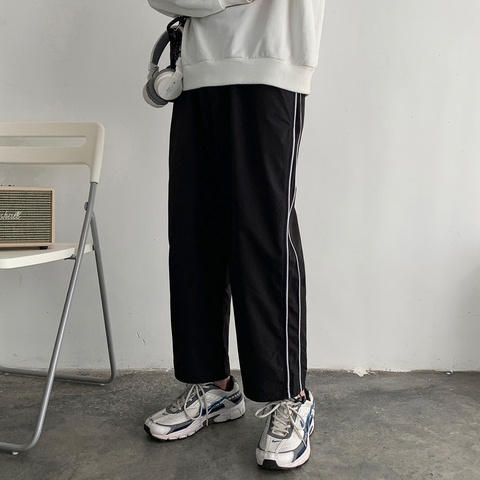 Pantalon de jogging pour hommes, été léger et léger, couleur unie avec cordon de serrage, Streetwear ample Hip Hop, collection pantalons décontractés ► Photo 1/6