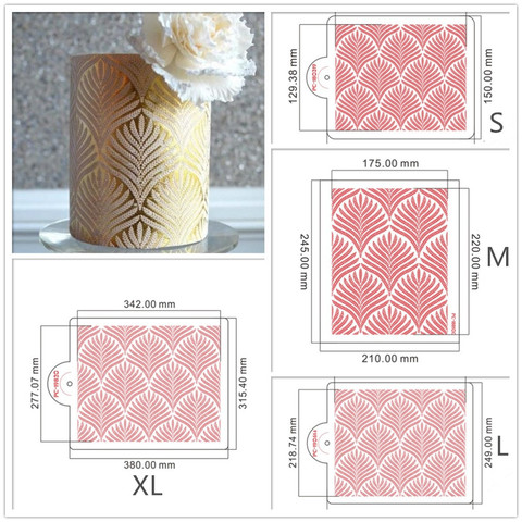 Pochoir pour gâteau de mariage, motif de fleurs et feuilles, outils de décoration à gâteau de mariage, moule à gâteau fondant ► Photo 1/2