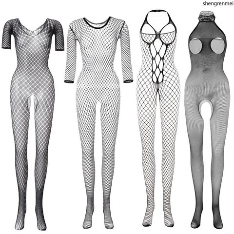 Body de nuit Sexy à entrejambe ouvert, bas de Porno, érotique, Lingerie de nuit en maille pour femmes, sous-vêtements, nouvelle collection 2022 ► Photo 1/6