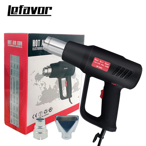 Pistolet à Air chaud électrique 2000W 220V industriel double vitesse du vent température contrôlée bâtiment sèche-cheveux pistolet à chaleur buse ► Photo 1/6