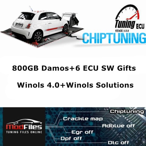 Solution et Guide 800GB Damos + Winols 4.0 + Winols + 6 logiciels de réglage ECU avec réglage de puce vidéo pour programmeur ECU KESS/KTAG/FGTECH ► Photo 1/4