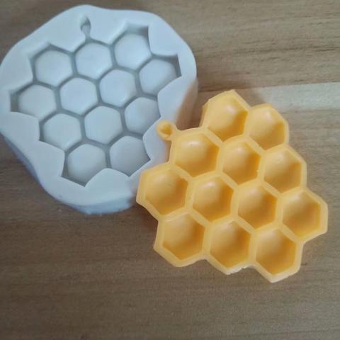 Moule en silicone en forme de petit nid d'abeille, outil de décoration de cuisson en résine, DIY, gâteau, chocolat, pain, Mousse, fondant ► Photo 1/2