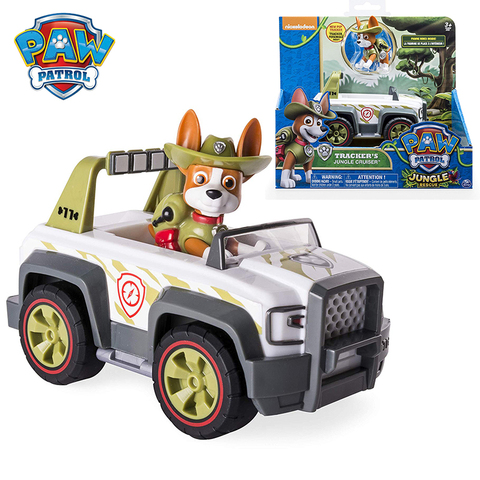 Paw Patrol – voiture jouet pour enfants, modèle de croiseur de la Jungle et figurine Marshall Chase, ensemble de véhicules en morceaux, cadeau ► Photo 1/6