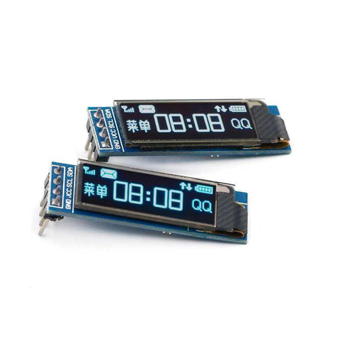 Module d'affichage OLED LED 0.91 pouces, blanc/bleu, 128X32 LCD, SSD1306 12864 0.91 IIC i2C, communiquer pour ardunio ► Photo 1/5