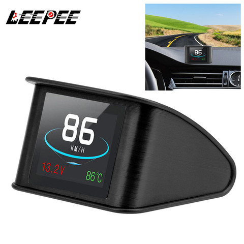 Voiture électrique tête haute affichage multi-fonction OBD Smart Digital mètre HUD P10 pour voiture compteur de vitesse température tr/min kilométrage jauge ► Photo 1/6