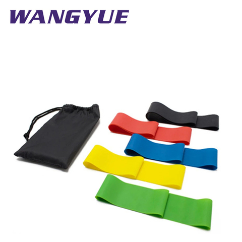 5 couleurs Yoga résistance bandes de caoutchouc intérieur extérieur équipement de Fitness 0.35mm-1.1mm Pilates Sport entraînement entraînement bandes élastiques ► Photo 1/6